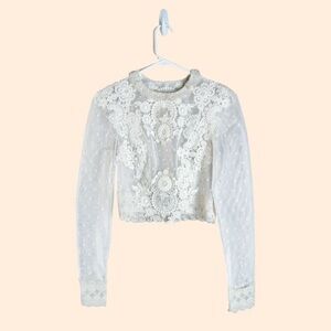 Zimmermann Elegant Lace Long Sleeve
 Top AU0
